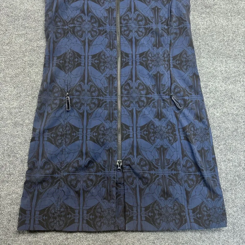Lululemon Apres Softshell Trench Jacket Rain Coat Geometric Pattern Sz 8 Rare
